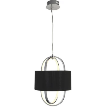 Image of Searchlight Lighting - Searchlight Madrid LED Pendant, Black Shade 3000K
