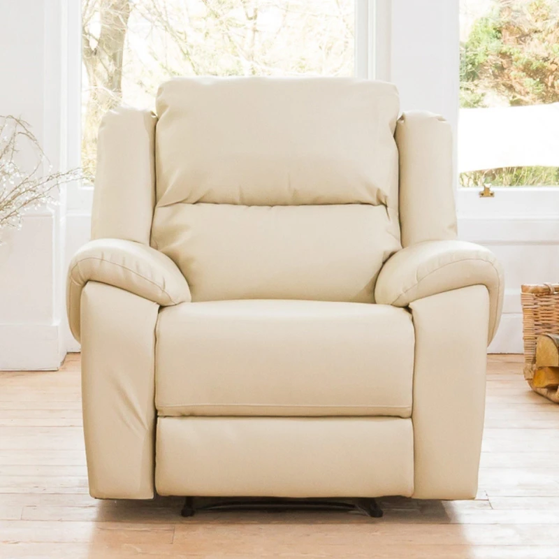 Image of Artemis Home Brookhaven Electric Recliner Armchair in Cream Cream Unisex