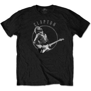 Image of Eric Clapton - Vintage Photo Unisex Medium T-Shirt - Black