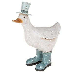Image of David's Polka Dot Duck Hat Blue Ornament