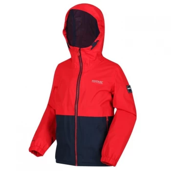 Image of Regatta Red 'Haskel' Waterproof Hooded Jacket - age 3-4