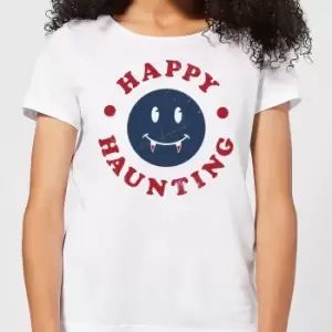 Image of Happy Haunting Fang Womens T-Shirt - White - S