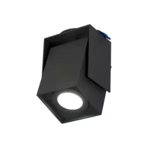 Image of Adjustable Square Spotlight, 1 Light GU10, Sand Anthracite, Cut Out: 62mm - Luminosa Lighting