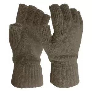 Image of FLOSO Mens Fingerless Winter Gloves (One Size) (Dark Grey)