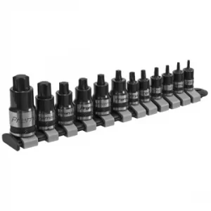 Image of Sealey AK6228B TRX-Star* Socket Bit Set 12pc Stubby 1/4", 3/8" & 1...