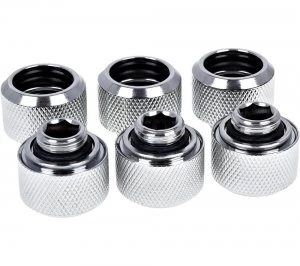 Image of ALPHACOOL Eiszapfen 16mm Chrome HardTube Compression Fitting - Silver