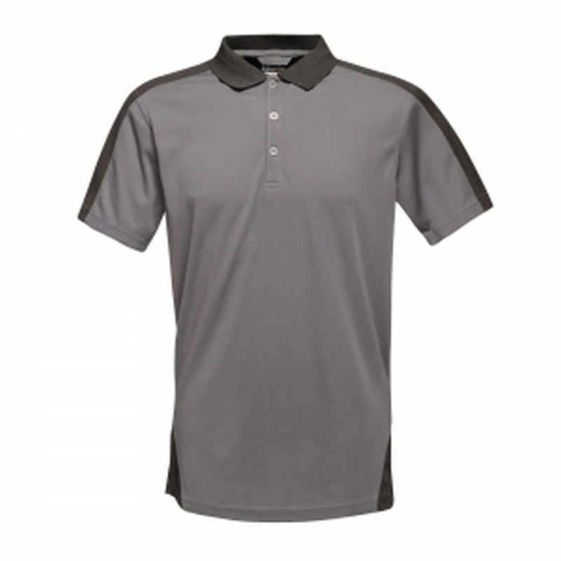 Image of Regatta Professional Mens Contrast Coolweave Polo Shirt in Dark Grey Size: Small Dark Grey Male S