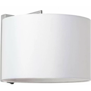 Image of Faro Sahara - 1 Light Indoor Wall Light Chrome with White Shade, E27