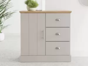 Image of GFW Kendal Grey and Oak 1 Door 3 Drawer Multi Unit