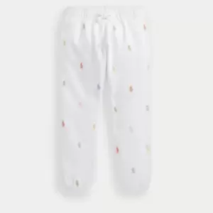 Image of Ralph Lauren Girls AOP Athletic Pants - White - 7 Years