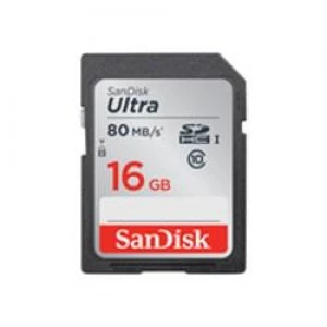 Image of SanDisk Ultra 16GB SDHC Memory Card