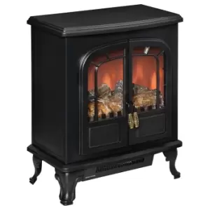 Image of Etna 2kW Free standing Electric Fireplace Stove with LED Fire Flame Effect - Black