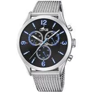 Image of Lotus Black and Silver Chronograph Watch - L18637/A