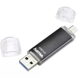 Image of Hama FlashPen Laeta Twin USB smartphone/tablet extra memory Black 64GB USB 3.2 1st Gen (USB 3.0), Micro USB 2.0