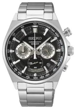 Image of Seiko SSB397P1 Mens Chronograph Black Dial Watch