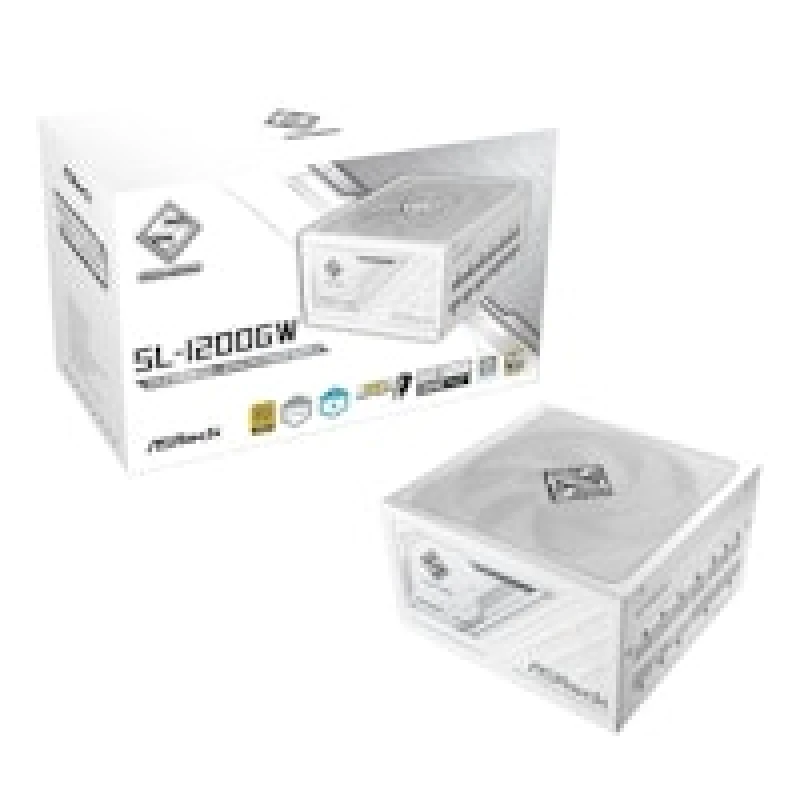 Image of ASRock Steel Legend SL-1000G 1000W ATX 3.1 PCIe 5.1 80 Plus Gold Modular Power Supply - White