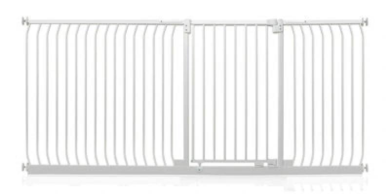 Image of Safetots Extra Tall Elite Safety Gate, 225Cm - 234Cm, Matt White, Extra Tall 96.8Cm In Height, Pressure Fit Stair Gate