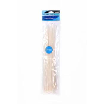 Image of Bluespot - 40054 50 Piece 4.8mm x 350mm White Cable Ties