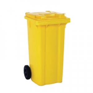 Image of Slingsby Yellow 2 Wheel Refuse Container 240 Litre 331193