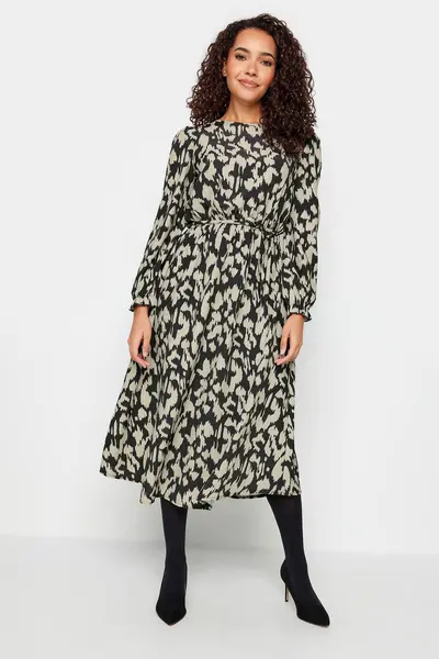 Image of M&Co Printed Smock Dress Black
