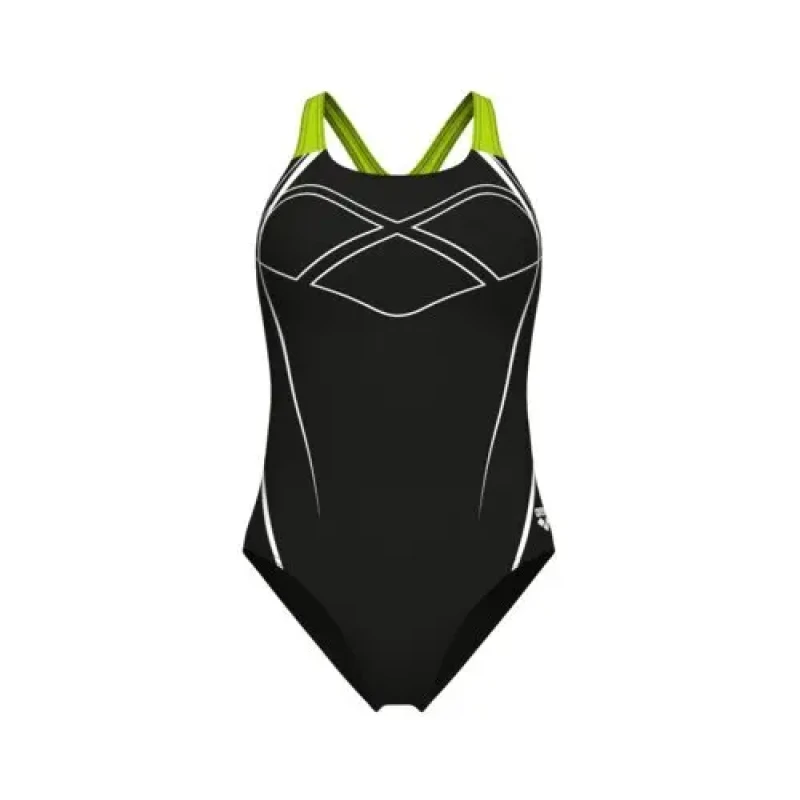 Image of Womens 1 Piece swimsuit Arena Graphic Pro Noir Female 48