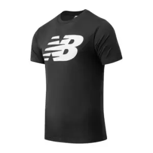 Image of New Balance Stacked Logo T Shirt Mens - Black