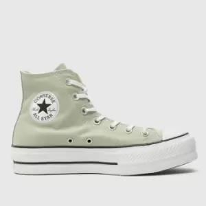 Image of Converse All Star Lift Hi Trainers In Summit Sage