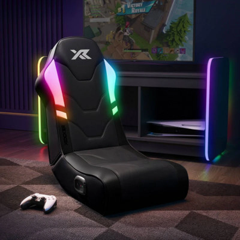 Image of X Rocker Shadow RGB 2.0 Audio Floor Rocker With App Controlled LED Lights - Black 2025056