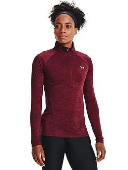Image of Under Armour Training Tech Twist 1/2 Zip Top - Maroon, Maroon, Size S, Women