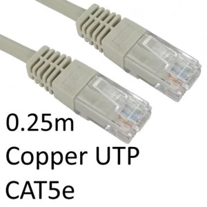 Image of RJ45 (M) to RJ45 (M) CAT5e 0.25m Grey OEM Moulded Boot Copper UTP Network Cable