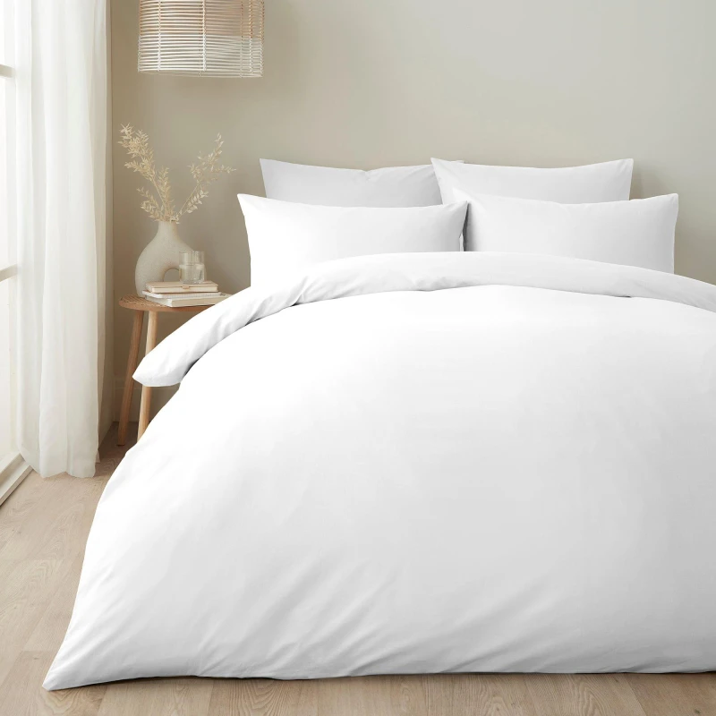 Image of Appletree 'Appletree Pure' 100% Pure Cotton Duvet Cover Set White