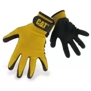 Image of CAT Workwear Mens Workwear 17416 Nitrile Coated Adjustable Cuff Gloves Extra Large