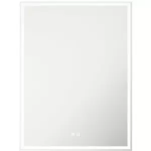 Image of Loops - 600 x 800mm IP44 LED Bathroom Mirror & Demister Tunable White Illuminated Border