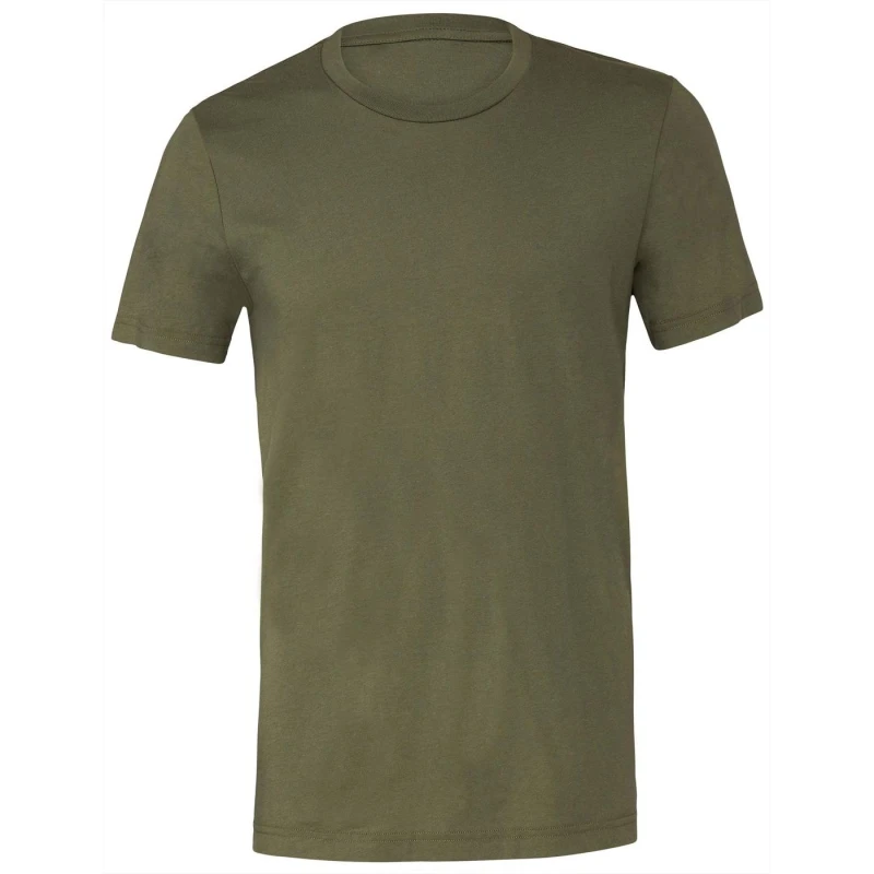 Image of Bella + Canvas Mens Jersey Crew Neck T-Shirt in Green Size: XS Green Male XS