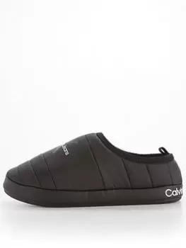 Image of Calvin Klein Jeans Padded Slippers - Black, Size 43, Men