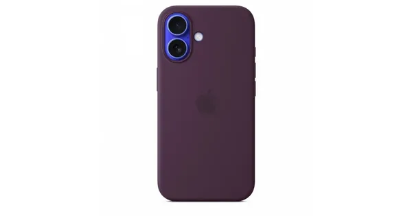 Image of Apple Silicone Case with MagSafe for iPhone 16 - Plum
