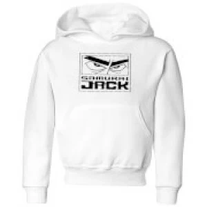 Image of Samurai Jack Stylised Logo Kids Hoodie - White - 9-10 Years