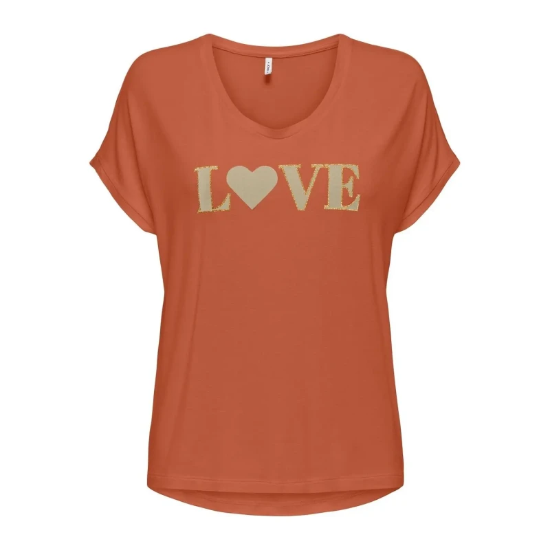 Image of Only Womens T-Shirt Only Harrina Rouge Female L