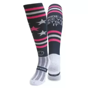 Image of Wacky Sox Sox Equestrian "Ride It" Socks Childrens - Blue