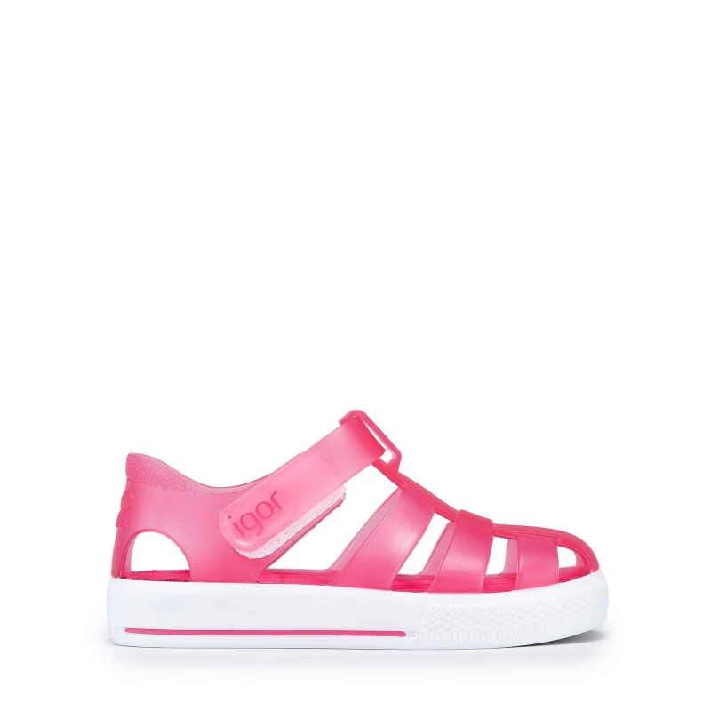 Image of Igor pink star Girls Toddler sandals Pink UK 7 (EU 24)