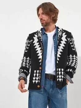 Image of Joe Browns Joe Browns Feeling Wild Cardigan - Black, Size L, Men