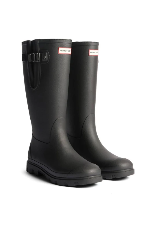 Image of Hunter Womens Field Downpour Boot in Black Size: 7 Black Female 7