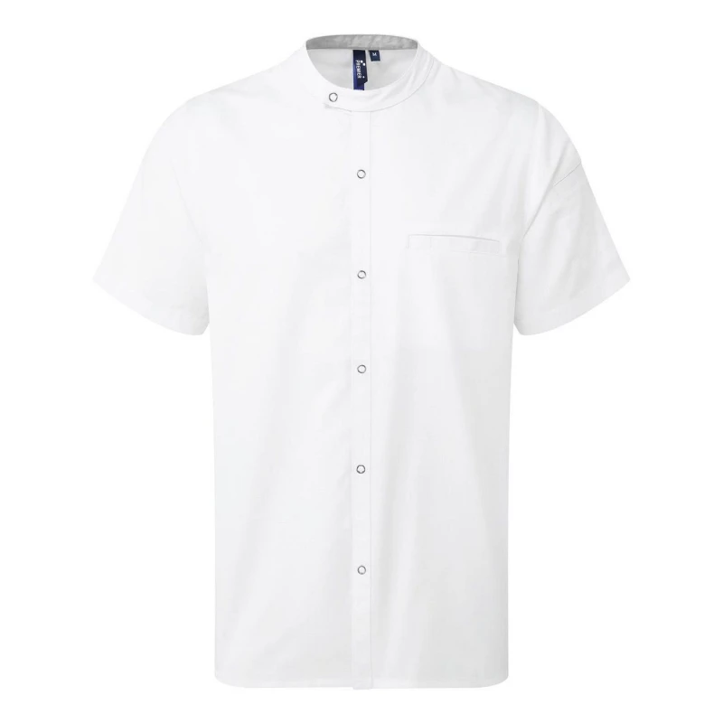 Image of Premier Premier Men Recyclight Short-Sleeved Chef Shirt in White Size: X-Small White XS Male 5063425960460