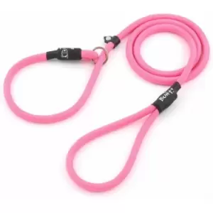Image of Strong Nylon Slip On Rope Dog Puppy Pet Lead Leash - No Collar Needed - Pink - Small - Bunty
