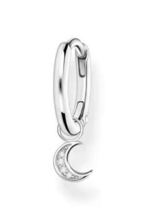 Image of THOMAS SABO Charm Club Charming Moon Single Hoop Earring CR708-051-14
