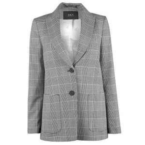 Image of SET Single Breasted Check Pattern Blazer - 0991 BLACK