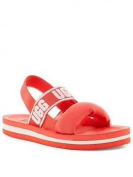 Image of UGG Zuma Sling Flat Sandal - Coral, Size 6, Women