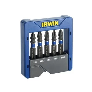 Image of IRWIN Phillips Impact Screwdriver Pocket Bit Set, 5 Piece