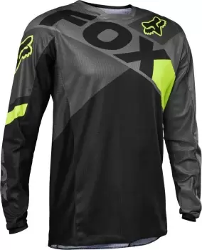 Image of FOX 180 Xpozr Motocross Jersey, black-grey Size M black-grey, Size M