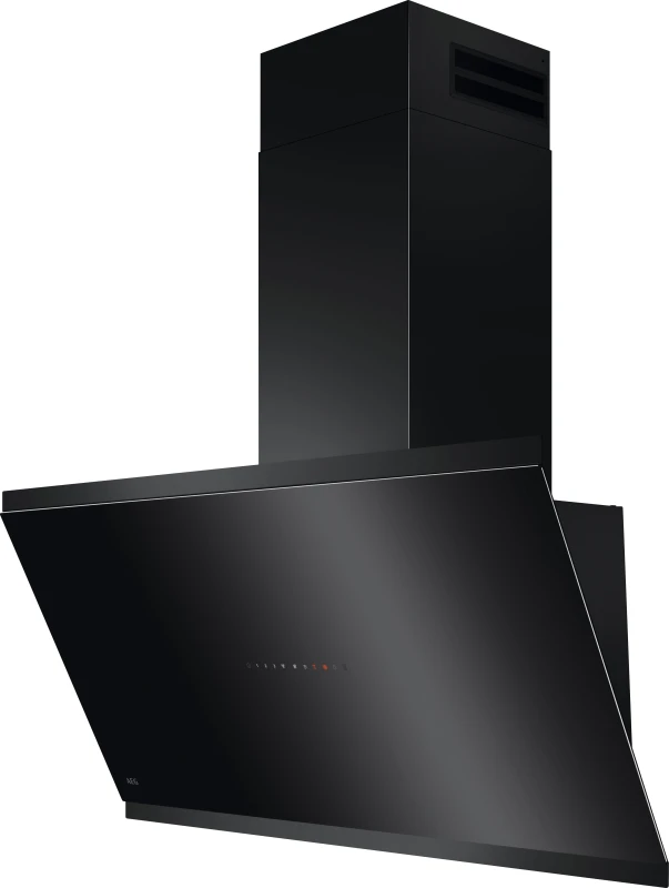 Image of AEG GV77D91SB 90cm Series 7000 Angled Chimney Hood - BLACK GV77D91SB